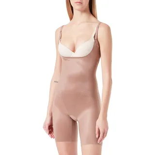 Spanx Damen Open-Bust Mid-Thighs Bodysuit Shapewear Ganzkörper-Body, Café Au Lait, S