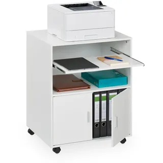 Relaxdays Rollcontainer 74 x 60 x 48 cm weiß
