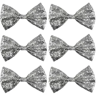 Boland - Glitzer Fliege, Größe ca. 13 cm, Gummiband, schmale Ausführung, Karneval, Mottoparty