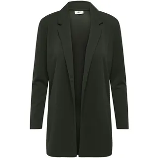 JACQUELINE DE YONG JDY Eleganter Blazer Langarm Basic Cardigan Business Jacke Mantel ohne Verschluss JDYGEGGO, Farben:Dunkelgrün,Größe Damen:S