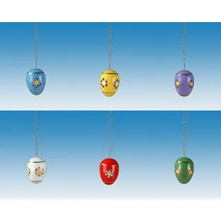 Baumbehang Ostereier Osterschmuck 6-teilig / eier / handbemalt Größe ca 3 cm NEU