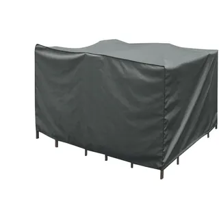 greemotion Abdeckung für Loungemöbel - Abdeckhaube Gartenmöbel Grau - Schutzhülle Lounge Set - Wetterschutz-Hülle mit Zugband - Abdeckplane Möbelset - verschiedene Größen