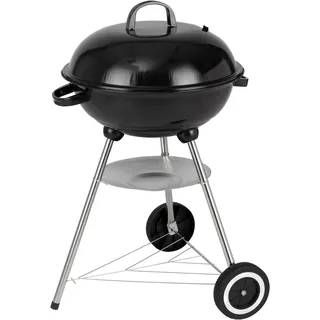 tepro Kugelgrill Key West – Holzkohlegrill Ø 41,5 cm mit Deckel, verchromtem Grillrost & Ascheauffangschale – kompakter Rundgrill mit Ablagegitter, Rädern & 58,5 cm Arbeitshöhe für Garten & Balkon