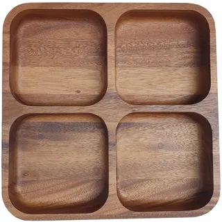 Homeware Profession. Snackschale , Akaziefarben , Holz , Akazie , Schichtholz , Holz , quadratisch , 30x4.5x30 cm , Lfgb , lebensmittelecht , Geschirr, Schalen & Schüsseln, Holzschalen