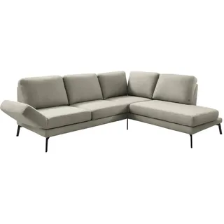 Hom`in Ecksofa , Olivgrün , Textil , L-Form , 250-288x207-223 cm , Blauer Engel, Goldenes M, Oeko-Tex® Standard 100, DGM-Klimapakt , Fußauswahl, Lederauswahl, Stoffauswahl, planbar, Relaxfunktion, seitenverkehrt erhältlich, Hocker erhältlich, Rücken echt , Wohnzimmer, Sofas & Couches, Wohnlandschaften, Ecksofas