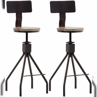 CLP Barhocker 2er Set 45 x 93 x 45 cm Bronze