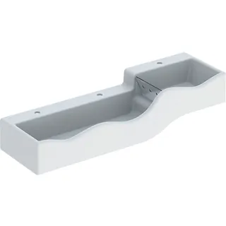 Geberit Spiel-Waschlandschaft BAMBINI 1350 x 415 mm, 3 Waschplätze tiefes Becken links weiß - Weiß