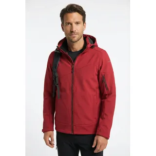Softshelljacke ICEPEAK "BARMSTEDT", Herren, Gr. 52, rot (cranberry), Obermaterial: 100% Polyester, Jacken Softshelljacke, wasserabweisend, winddicht, mit Wassersäule 10000, atmungsaktiv