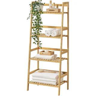[en.casa] Leiterregal 48 x 123 x 32 cm Beige
