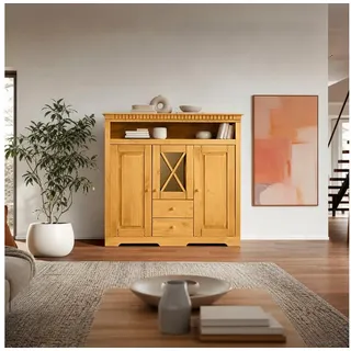 OTTO home Highboard Lisa 130 x 125 x 35 cm Beige