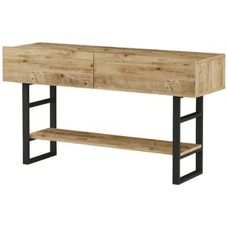 [en.casa] Konsolentisch Lappeenranta , Braun , Holzwerkstoff , 139x76x43 cm , Wohnzimmer, Wohnzimmertische, Konsolentische