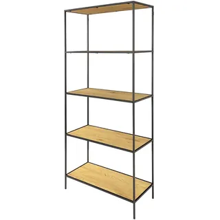 Selsey Seaford - Regal/Bücherregal im Industrial-Style - 5 offene Fächer - 170 cm hoch