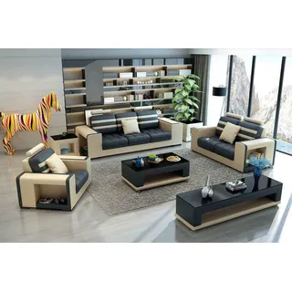 Sofagarnitur 3+2+1 Sitzer Wohnlandschaft Moderne JVmoebel - Beige