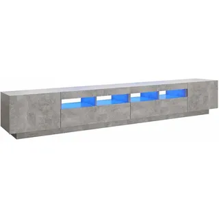 vidaXL TV-Schrank mit LED-Leuchten 260x35x40 cm Grau Holz