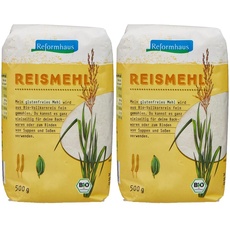 Reformhaus Reismehl aus Weißreis, 500 g (Packung mit 2)