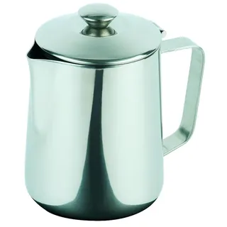 APS 10323 Kaffeekanne/Teekanne, mit Klappdeckel Ø 8 cm, Höhe 11,5 cm, 0,35 Liter, Edelstahl, außen hochglanzpoliert