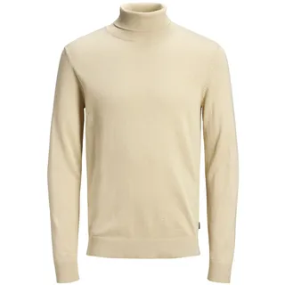 JACK & JONES Emil Knit Neck Noos Rollkragenpullover, Oatmeal, M