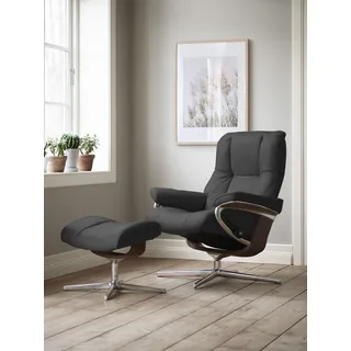 Stressless® »Mayfair«, (Set, Relaxsessel mit Hocker), mit Hocker, mit Cross Base, Größe S, M & L, Holzakzent Braun