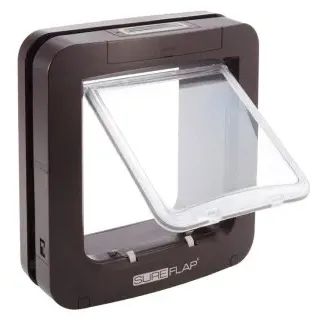 Sureflap Mikrochip Katzenklappe Haustierklappe Braun 1 Stück