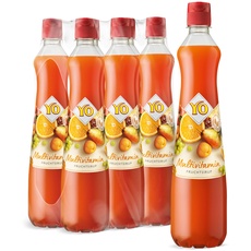 YO Sirup Multivitamin (6 x 700 ml) - 1x Flasche ergibt bis zu 6 Liter Fertiggetränk – ohne Süßungsmittel, Farb- & Konservierungsstoffe, vegan