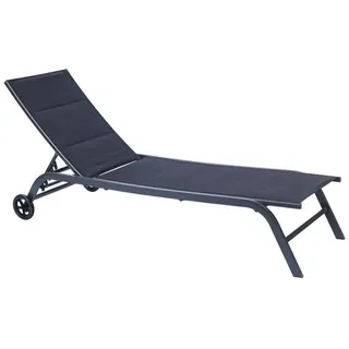 Megashopitalia Sonnenliege für den Garten, aus Aluminium, zusammenklappbar, mit Rädern