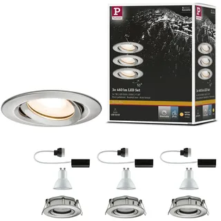 Paulmann Premium EBL Set Name 3 Einbauleuchte schwenkbar IP65 grau