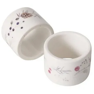 Boltze Home Serviettenringe Keramik Nordala 2er-Set , 5.2x3.9x5.2 cm , Dekoration, Weihnachtsdekoration