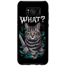 Hülle für Galaxy S8+ Katze Messer Design Witzige Tier Katzen