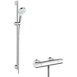 Hansgrohe Crometta Brausesystem Aufputz Vario mit Ecostat 1001 CL Chrom 27813400