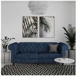 dorel home »Felix, Schlafsofa 236 cm, (Liegefläche 108x190cm), Rückenlehne« 3-fach verstellbar, Velours, Kunstleder, Luxus-Microfaser Vintage,