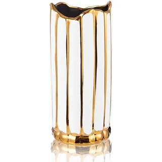 Weiße Keramik-Blumenvase, Moderne Wohnkultur, groß für Pampasgras