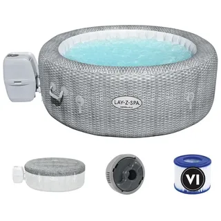 Bestway - Whirlpool - Lay-Z-Spa - Honolulu - Aufblasbar - Inklusive Zubehör - Ø196cm - Grau