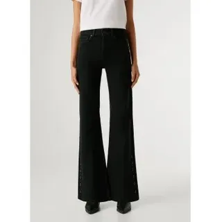 Pepe Jeans für Damen. PL2050931 Schlaghose Willa schwarz (27/30), Lässig, Baumwolle