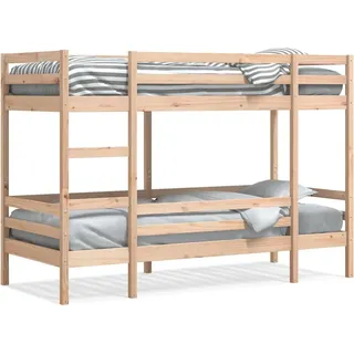 vidaXL Etagenbett ohne Matratze 90x200 cm Massivholz Kiefer - Braun