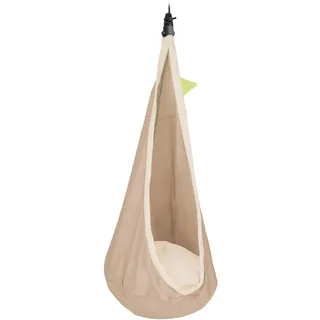 La Siesta Kinderhängesessel , Grün, Beige, Hellbraun , Textil , Füllung: Polyester , 70x200-400x150 cm , IGR-zertifiziert , Gartenmöbel, Gartenschaukeln, Hängesessel