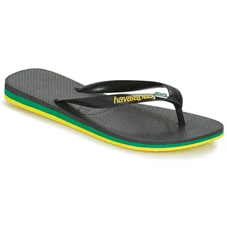 Havaianas Unisex Kinder Brasil Logo (Mini Me) Zehentrenner, Schwarz, 29/30 EU