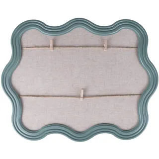 Villa d'Este Home Tivoli 1996 Memories Bilderrahmen aus MDF-Holz, 2 Stränge aus Leinen und Klammern, gewellter Rand, Dunkelgrün