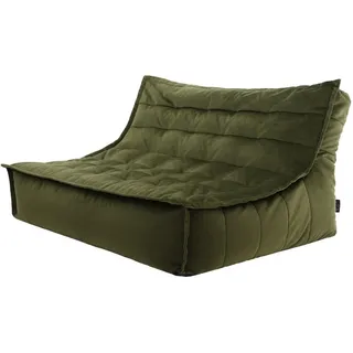 icon Sitzsack Sofa Skandi, Samt , Dunkelgrün , Kunststoff , 140x72x100 cm , Hergestellt in Deutschland, Oeko-Tex® Standard 100 , Wohnzimmer, Sessel, Sitzsäcke, XXL Sitzsäcke
