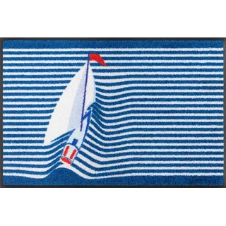 Wash+Dry Fußmatte Sailing Boat 50x75cm, innen und außen, waschbar