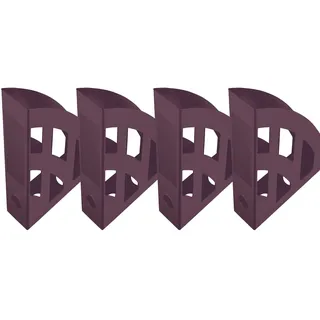 Helit H2661025 - Stehsammler „the green bridge“, DIN A4-C4, aus Recycling-Kunststoff, Blauer Engel zertifiziert, bordeaux-rot, 4 Stück