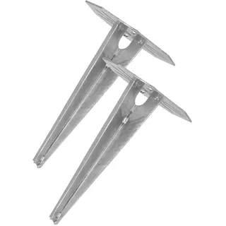 KOTARBAU® 2 Stk. Erdspieß Einschlaghülse für Gartenbeleuchtung 190 mm verzinkt Stahl Erdungsspieß Bodenanker Erdanker Einschlagbare Bodenhalterung für Gartenlampen Einschlagbodenhülse Bodenhülse Anker