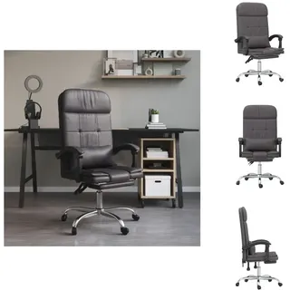 vidaXL Bürostuhl mit Massagefunktion Grau Kunstleder -  Bürostühle - Grau