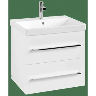 Villeroy & Boch Avento Waschtischunterschrank, 2 Auszüge, 580x514x484mm, Griff chrom Glanz, A88900VE, Farbe: Brilliant White