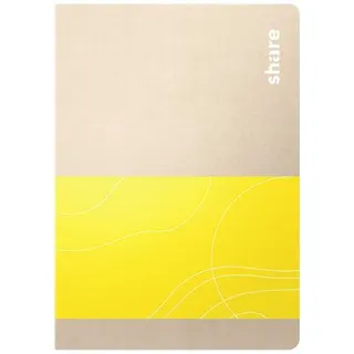Share 4-0015005 Notizbuch liniert Gelb Anzahl der Blätter: 40 DIN A6