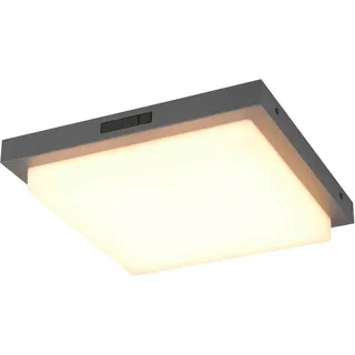 TRIO LEUCHTEN LED Außen-Wandleuchte "BERMEJO, Hausnummer Leuchte mit Bewegungsmelder IP54 Fassadenleuchte", anthrazit, 1, H: 5,7cm, 1 Stk., Leuchten, CCT Lichtfarbe einstellbar 2300-4000K, 1450 Lumen 14W Ø 30cm, LED Außen-Wandleuchte