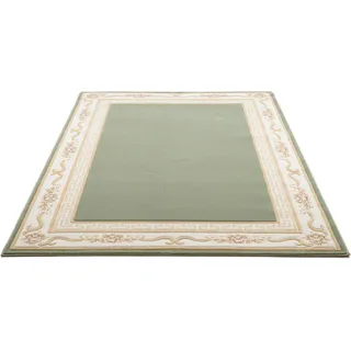 THEKO "Pelinia 7745", rechteckig 12 mm Höhe Kurzflor, Uni Farben, mit Bordüre, reine Wolle,