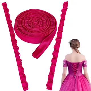 GORGECRAFT Korsett Rücken Set Korsett Set Für Hochzeitskleider Abendkleider Ersatzreißverschluss Verstellbare Korsett Riemenschlaufen Reißverschlussverlängerung Aus Satin Zum Schnüren Auf Der Rückseit