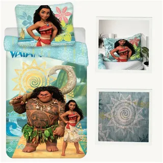 Disney Vaiana Eiskönigin Blau 140 x 200 cm + 70 x 90 cm