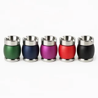 3er Set Glutkiller Marble bunt – Metall Zigarettenausdrücker, geruchsmindernd & windgeschützt, Ø 2 cm x 2,7 cm, Lochdurchmesser 1 cm