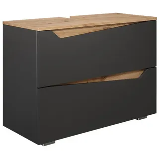 Vicco Waschbeckenunterschrank, Marelle, Anthrazit/Artisan, 80 x 57.5 cm mit 2 Schubladen